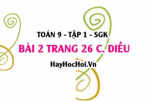 Bài 2 trang 26 Toán 9 tập 1 Cánh Diều